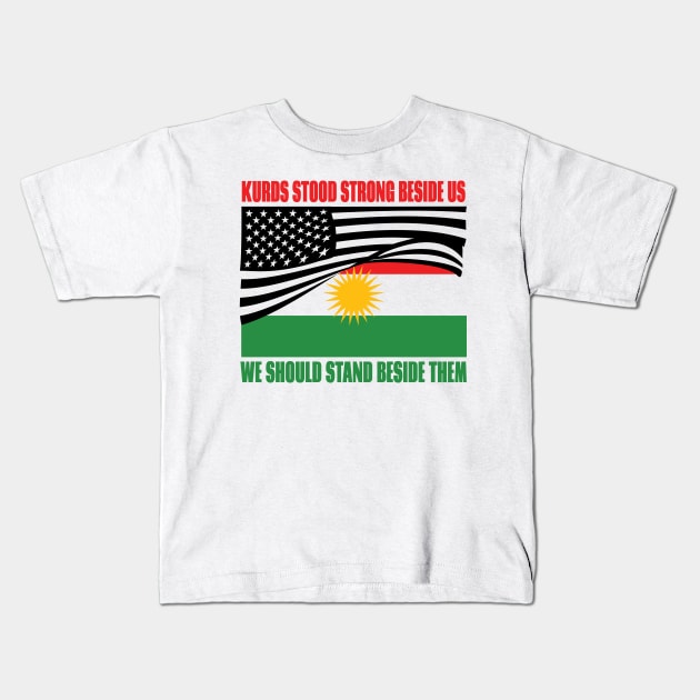 Support for the Kurdish People Kids T-Shirt by Pollylitical